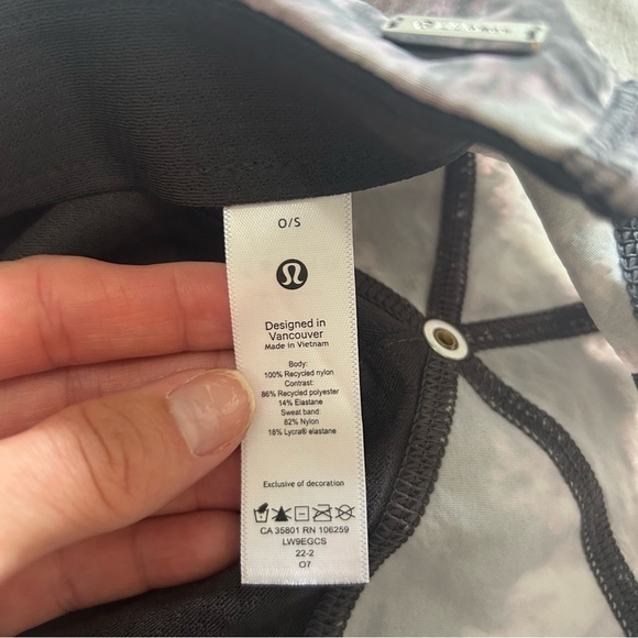 Lululemon Tie-Dye Baller Adjustable Strap Cap One Size Grey Tie Dye - Picture 4 of 6